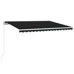 vidaXL Auvent manuel rétractable avec LED 450x300 cm Anthracite