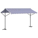 vidaXL Auvent autoportant bleu et blanc 400x300 cm tissu et acier
