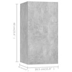 vidaXL Ensemble de meubles TV 8 Pièces Gris béton Bois d'ingénierie