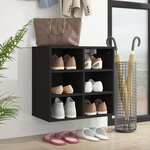 vidaXL Armoire à chaussures noir 52 5x30x50 cm