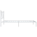 vidaXL Cadre de lit métal sans matelas et tête de lit blanc 100x190 cm