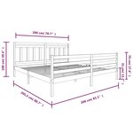 vidaXL Cadre de lit Blanc Bois massif 200x200 cm