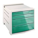 bloc de classement 4 tiroirs Colour'Ice - Vert