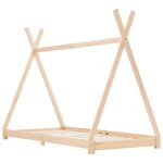 vidaXL Cadre de lit d'enfant Bois de pin massif 90 x 200 cm