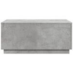 vidaXL Table basse avec lumières LED gris béton 90x50x40 cm