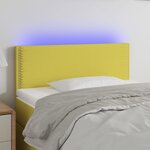 vidaXL Tête de lit à LED Vert 80x5x78/88 cm Tissu