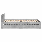 vidaXL Cadre de lit tête de lit gris béton 90x190 cm bois ingénierie