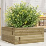 vidaXL Jardinière 50x50x23 cm bois de pin imprégné
