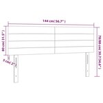 vidaXL Têtes de lit 2 Pièces Rose 72x5x78/88 cm Velours