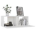 vidaXL Ensemble de meubles TV 8 Pièces Blanc Aggloméré