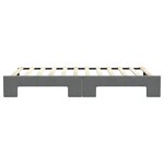 vidaXL Lit de jour avec gigogne sans matelas gris foncé 100x200 cm