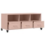 vidaXL Meuble TV rose 100 5x39x43 5 cm acier laminé à froid
