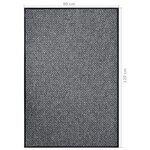 vidaXL Paillasson Gris 80x120 cm