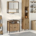 vidaXL Ensemble de meubles de salle de bain 2 pièces en chêne artisan en bois d'ingénierie