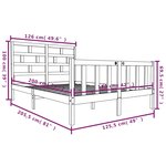 vidaXL Cadre de lit Bois de pin massif 120x200 cm