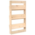 vidaXL Jardinière murale 3 niveaux 60x18 5x110 cm bois de pin massif
