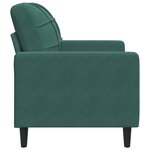 vidaXL Fauteuil Vert foncé 60 cm Velours