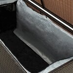 vidaXL Boîte de rangement de jardin résine tressée 100x50x50 cm marron