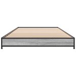vidaXL Cadre de lit sans matelas sonoma gris 90x190 cm