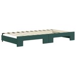 vidaXL Lit de jour avec gigogne sans matelas vert foncé 100x200 cm