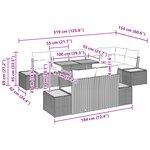 vidaXL Ensemble de salle à manger de jardin de 9 pièces avec coussins en rotin poly et acacia