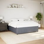 vidaXL Cadre de lit sans matelas gris foncé 200x200 cm velours