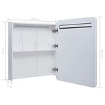 vidaXL Armoire de salle de bain à miroir LED 68x9x80 cm