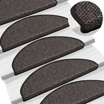 vidaXL Tapis d'escalier autocollants 15 Pièces 65x21x4 cm Anthracite