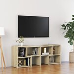 vidaXL Meuble TV Chêne sonoma 104x30x52 cm Bois d'ingénierie
