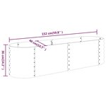 vidaXL Lit surélevé de jardin Acier enduit de poudre marron