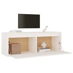 vidaXL Armoire murale Blanc 100x30x35 cm Bois de pin massif