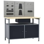 vidaXL Établi avec 3 panneaux muraux
