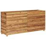 vidaXL Lit surélevé 150x40x72 cm bois de teck recyclé et acier