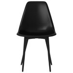 vidaXL Chaises à manger lot de 4 noir PP