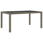 vidaXL Ensemble à manger d'extérieur 5Pièces coussins résine tressée gris