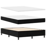 Lit box spring vidaXL avec matelas Noir 160x200 cm Velours