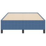 vidaXL Cadre de lit Bleu 120x190 cm Tissu Corde