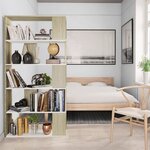 vidaXL Bibliothèque/Séparateur de pièce Blanc chêne sonoma 80x24x159cm
