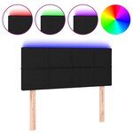 vidaXL Tête de lit à LED Noir 100x5x78/88 cm Tissu