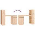 vidaXL Bureau 110x53x117 cm Bois massif de pin