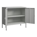Armoire de bureau casier de bureau meuble de rangement pour salon bureau chambre atelier acier 75 x 80 x 40 cm gris clair 03_0006320