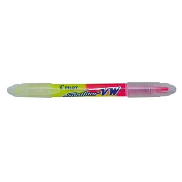 Surligneur double pointe SPOTLITER Begreen Rose et jaune PILOT
