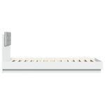 vidaXL Cadre de lit avec LED sans matelas blanc 90x200 cm