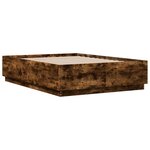 vidaXL Cadre de lit sans matelas chêne fumé 140x190 cm