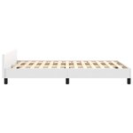 vidaXL Cadre de lit avec tête de lit blanc 120x190 cm similicuir