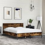 vidaXL Cadre de lit sans matelas chêne fumé 140x200 cm