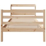 vidaXL Cadre de lit et tête de lit 100x200 cm bois de pin massif