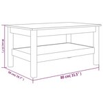 vidaXL Table basse 80x50x40 cm Bois massif de pin