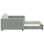 vidaXL Lit de jour avec gigogne sans matelas gris clair 100x200 cm