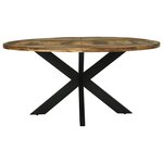 vidaXL Table de salle à manger ronde Ø160x76 cm Bois massif d'acacia